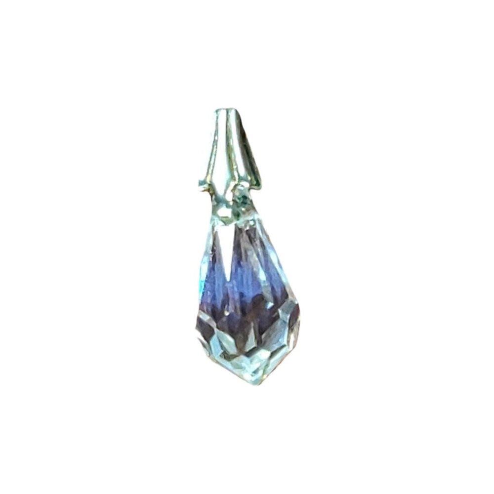 Small Fake Crystal Necklace Pendant with Gold Good Condition